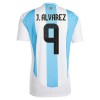 Maillot de Supporter Argentine J. Alvarez 9 Domicile 2024 Pour Homme